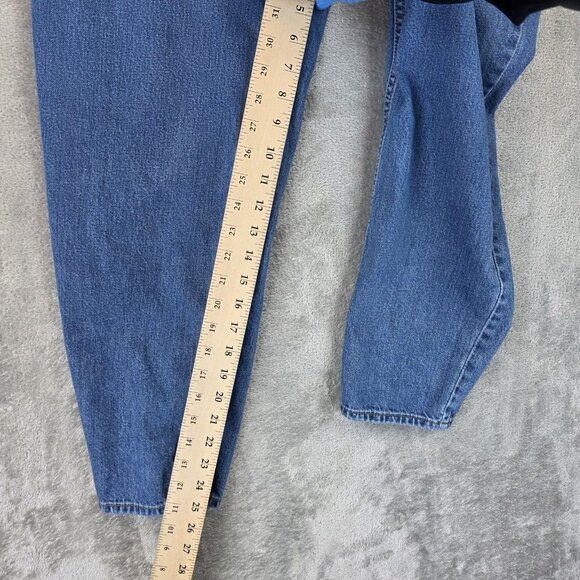 Zara Jeans Womens Size XS Blue Paperbag Waist High Rise Tapered Leg Denim - Picture 4 of 9